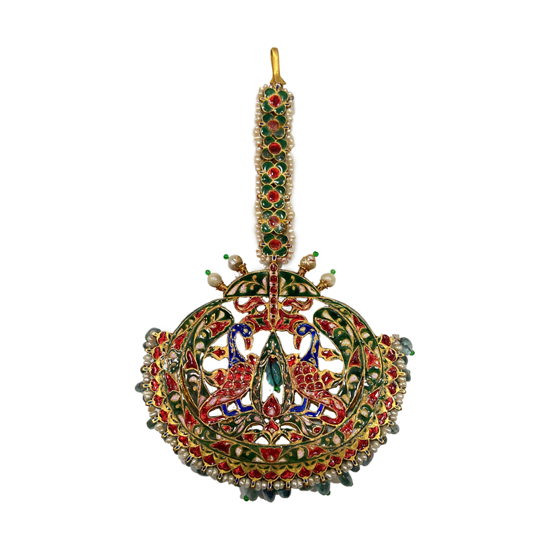 Jadau Peacock Matha Teeka
